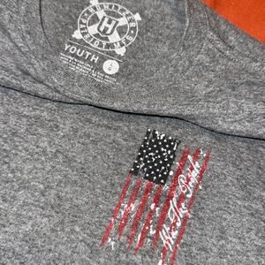 Buckle Howitzer Youth Medium/Large Patriotic American Flag Graphic T-Shirt EUC